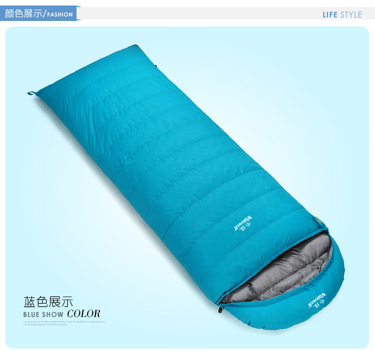 Saco de dormir de plumón para exteriores Four Seasons Saco de dormir para adultos de plumón de pato blanco grueso y cálido
