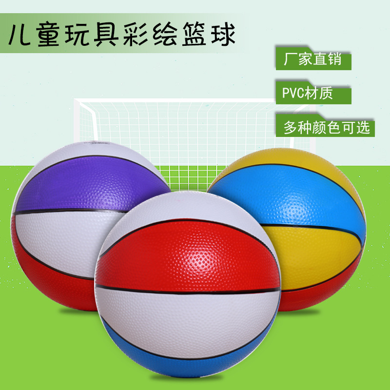 inflatable painted basketball toy for kindergarten