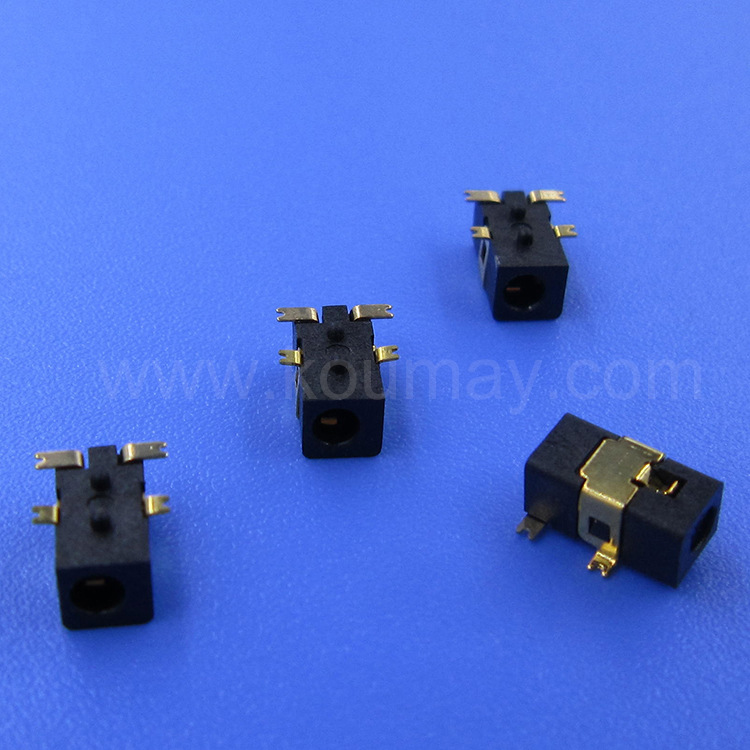 2.0内孔X0.65mm针4PIN微型贴片DC直流电源插座DC-098B带固定柱