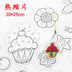 Coloring shrinky dinks DIY accessories shrink film slice cut shrink plastic cross-border