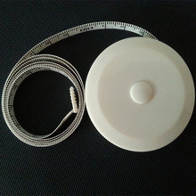 行选白色软尺1.5米公英制自动伸缩圆形塑料迷你小卷尺速卖通可售