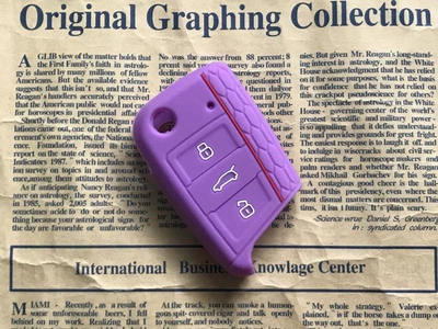Mingrui color silicone key Static Rod/Key Bag - half-pack-sports-version-red-edge-purple-dedicated