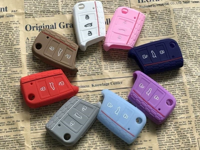 New Golf 7 GOLF7 lingdu Skoda Mingrui color silicone key case car key case (Static Rod/Key Bag) - remarks-on-other-colors-dedicated