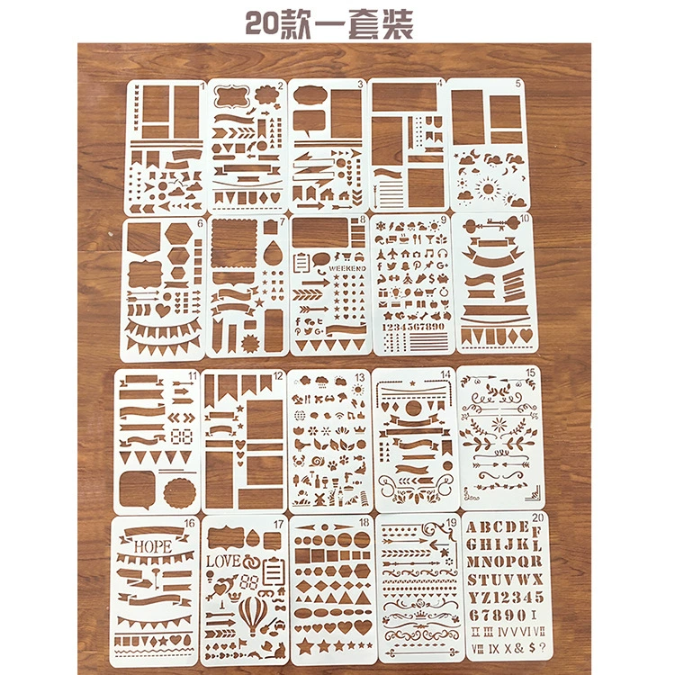 20 A6 универсальный шаблон для рисования Джокер ПЭТ полый 17,8x10,2 см линейка для рисования DIY линейка для рисования граффити