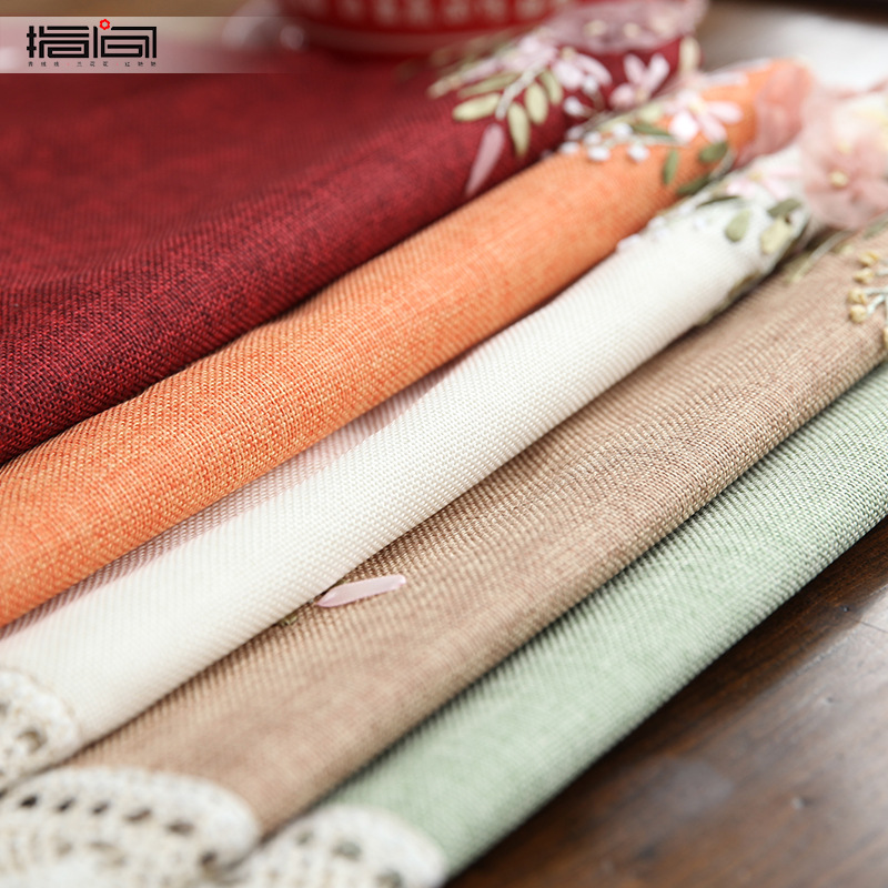 Jinhao bordado DIY mantel tela pastoral pequeño fresco rectangular mesa de café mantel cuadrado mantel