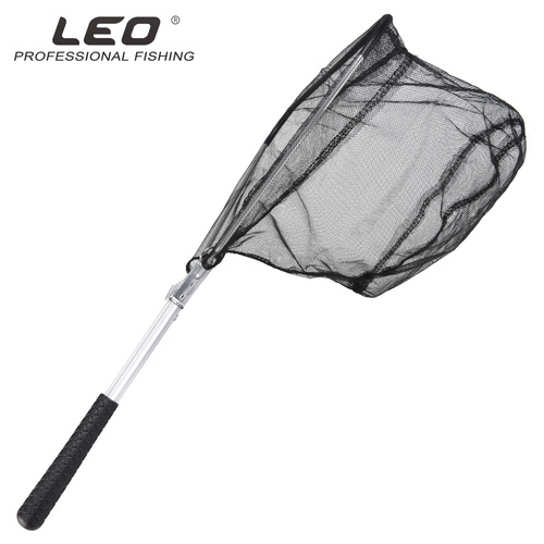 27972 LEO/LEO [aluminum alloy natural color triangle mini fishing net] fly fishing folding hand fishing gear cross-border