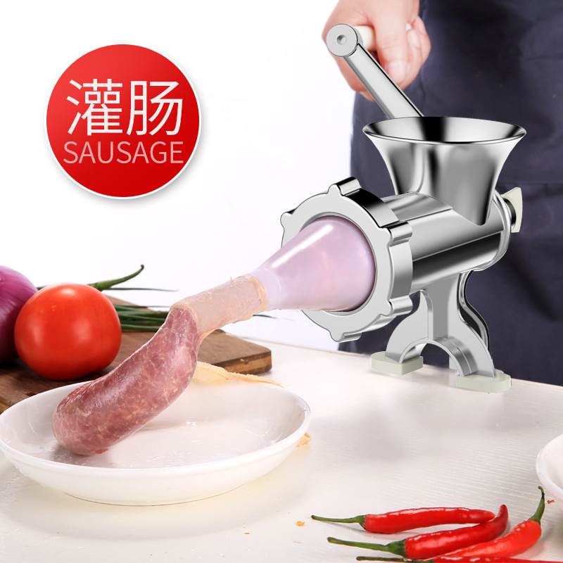 Picadora de carne manual, multifunción, doméstica, trituradora de carne y embutidos