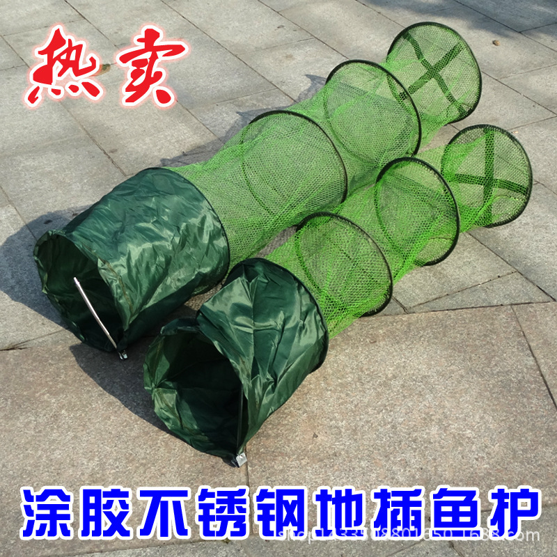 Glue coated steel fork fish protection fishing hanging glue fish net pocket solid nylon mesh stainless steel fork fishing protection wild fishing fish protection Glue coated steel fork fish protection fishing hanging glue fish net pocket solid nylon mesh stainless steel fork fishing protection wild fishing fish protection