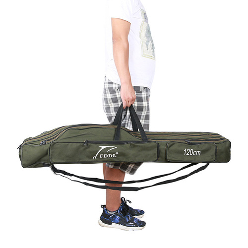 FDDL soft bag, foldable soft fishing bag, fishing bag, green camouflage belly bag, sea rod fishing rod bag, fish bag, fishing gear bag