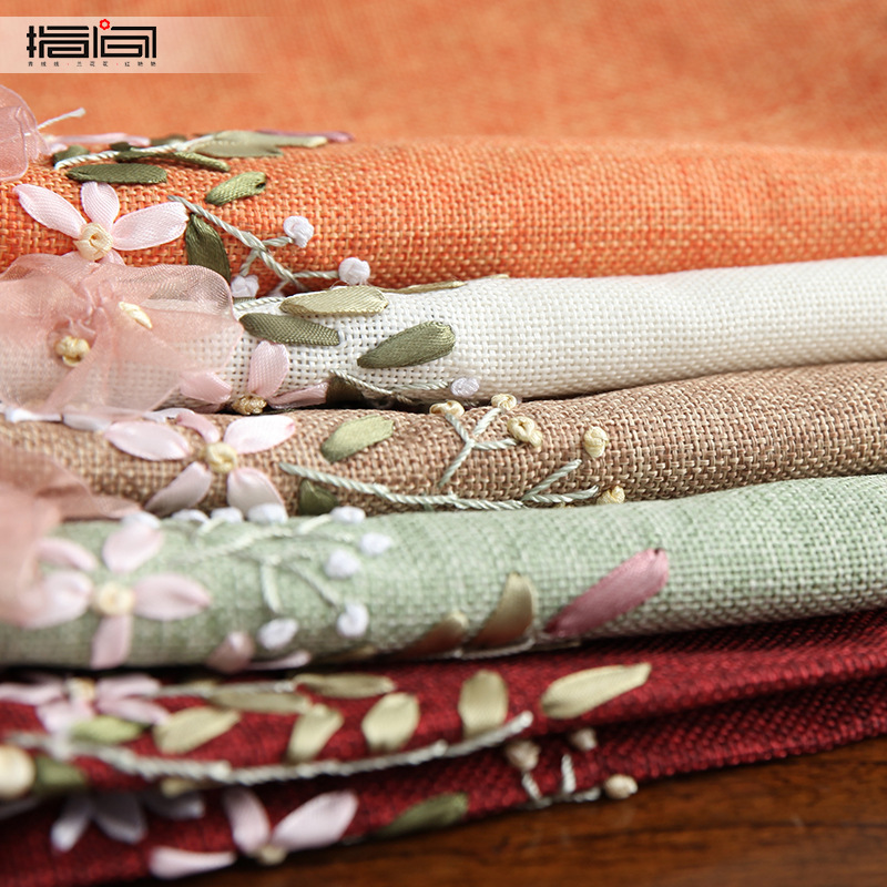 Jinhao bordado DIY mantel tela pastoral pequeño fresco rectangular mesa de café mantel cuadrado mantel