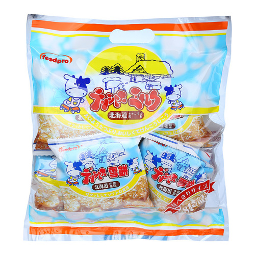 Hollywood Snow Rice Crisp, Taiwan Import, U-Cue Hokkaido Milk Flavor Milk Candy Rice Crisp 208g/Large Bag