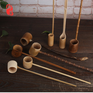 Handmade bamboo water spoon water scoop points tea spoon long handle tea water spoon wine scoop wine scoop tea accessories direct sales