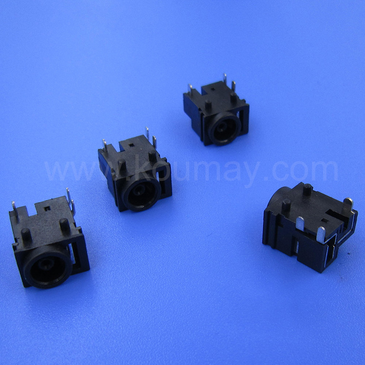 耐高温DC电源插座DC-080 1.2mm针芯 3脚带固定柱