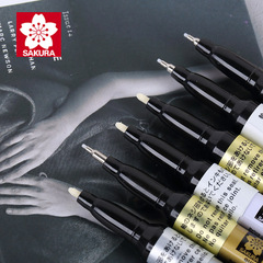 Japanese cherry blossom paint pen gold white oily black card art highlighter painting pen black marker pen wholesale