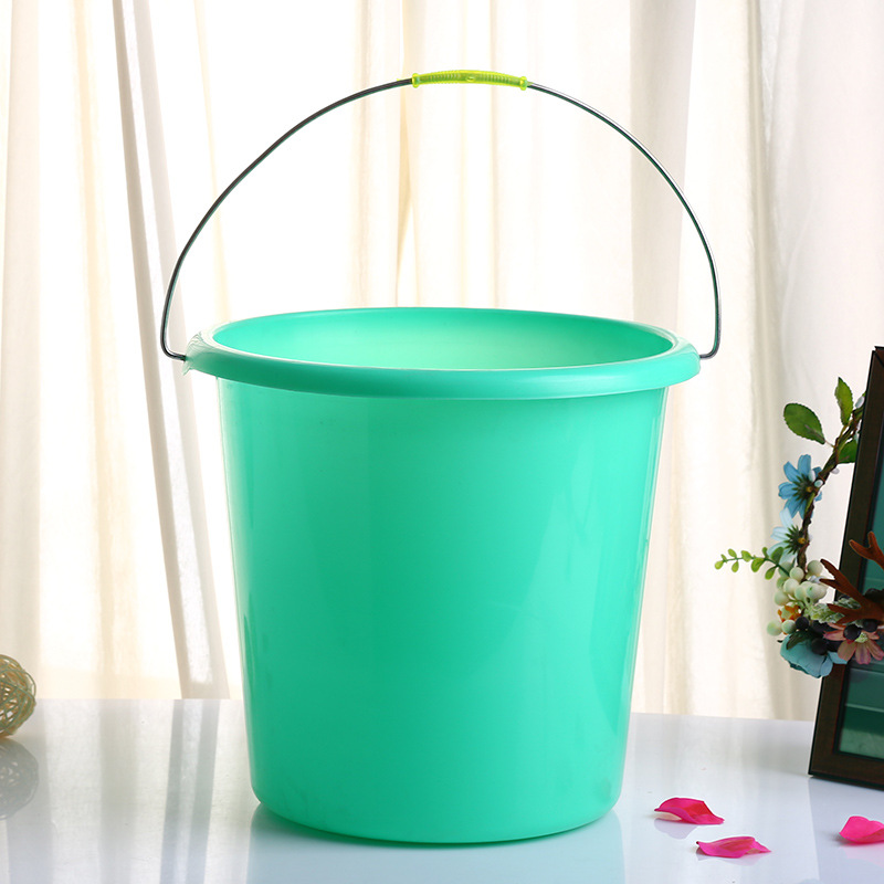 Cubo de plástico PP 15L cubo portátil para el hogar engrosada lavado de autos Cubo de riego vegetal impresión al por mayor image 4