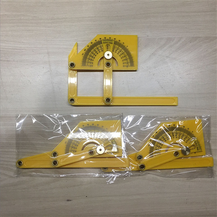 外贸活动折叠尺子 ABS塑料木工尺 全新测量直角半圆尺子