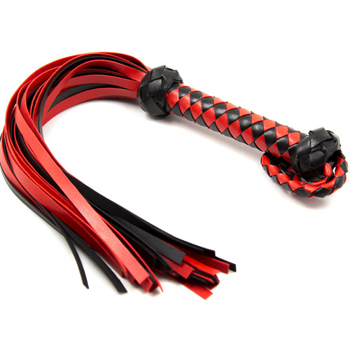 Hand-woven riding crop bondage toy flirting whip red leather black pointer female utensils for flirting