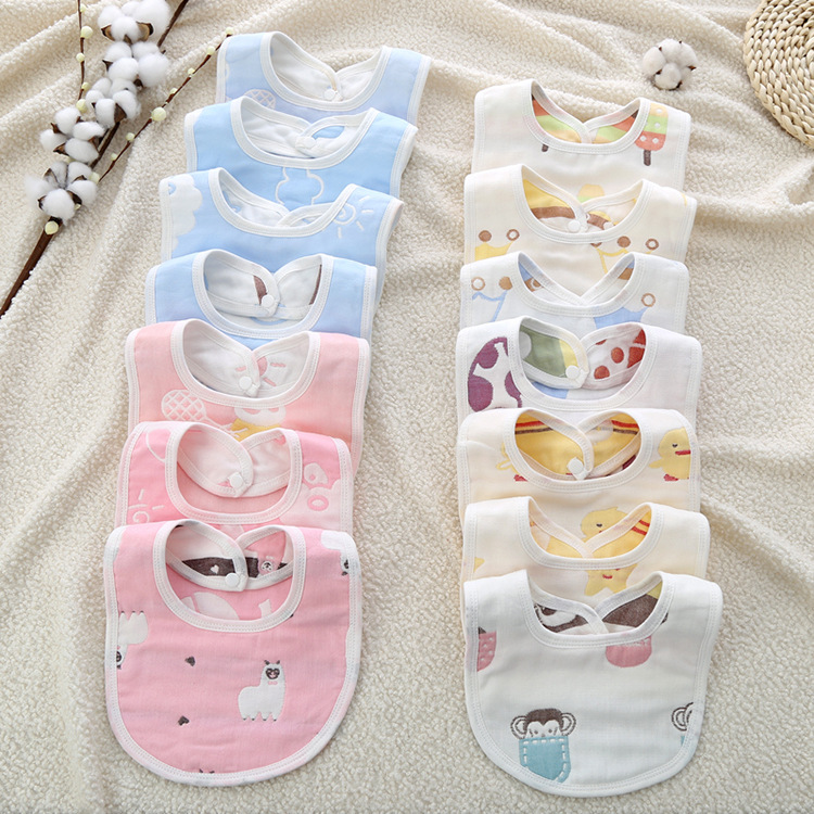 U-shaped bib cotton six-layer gauze maternal and infant products factory direct saliva towel baby baby bib wholesale