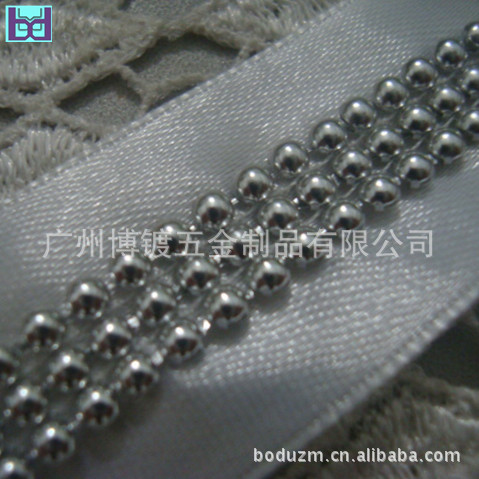 铝珠绸缎蕾丝花边 服饰辅料 白色