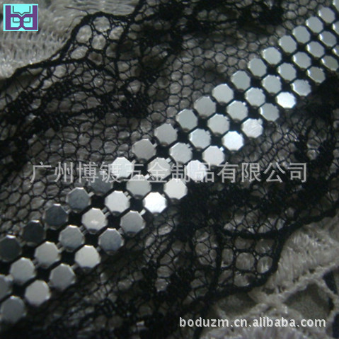 厂家 服饰辅料 铝片蕾丝花边 铝片手钩花边