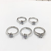 Wedding ring, zirconium, ring with stone, props