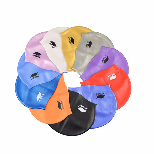 JiJia Silicone Waterproof Non-Slip Granulated Swim Cap, Elastic for Men and Women, Adult and Children Swim Cap