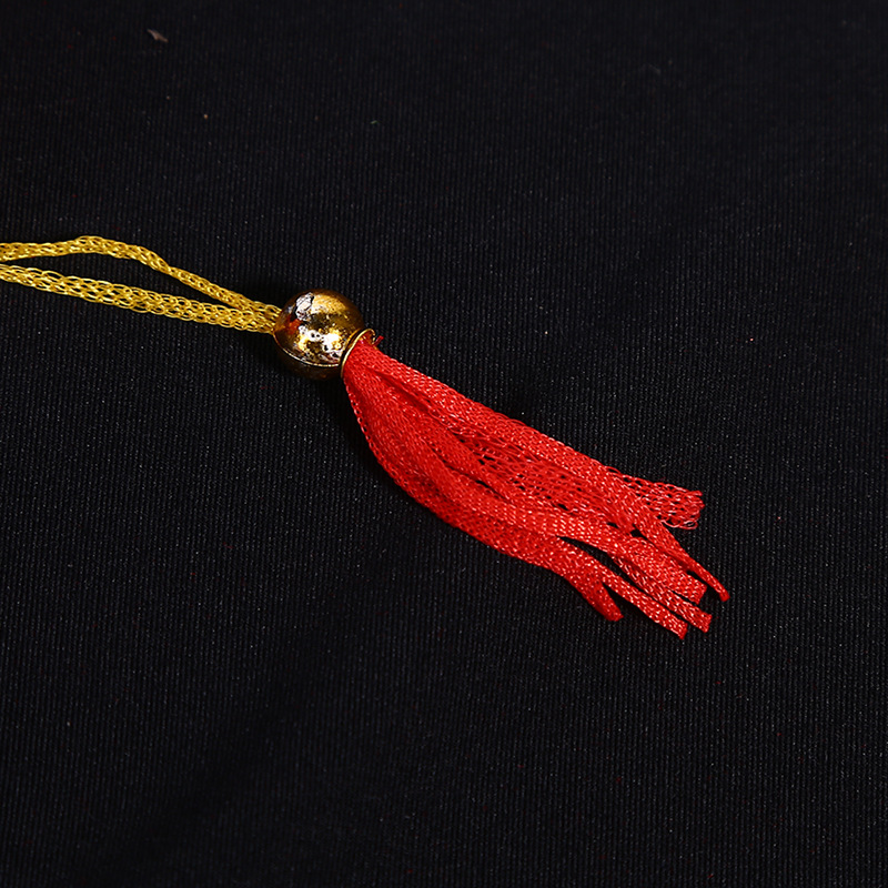 Festival de primavera decoración flocado pequeña linterna roja plástico pequeña cadena de linterna Día de Año Nuevo pequeña linterna adornos de Año Nuevo entrega de una pieza