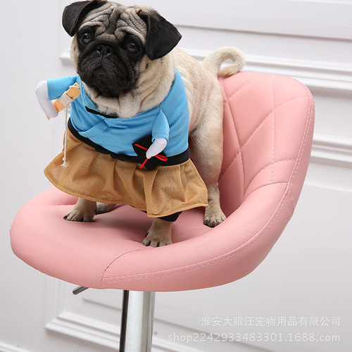 狗狗搞怪衣服 巴哥斗牛直立装 英短搞笑娱乐服 比熊站立装