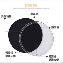 Car Anti-Slip Mat Round Magic In-Car Interior Ornament Small Perfume Decor Anti-Slip Adhesive Silicone Mat