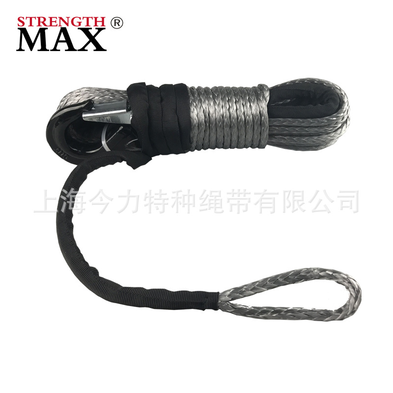 供应超高分子量聚乙烯十二股绞盘绳 汽车拖车绳 绞盘绳 牵引绳