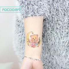 Cross-border supply waterproof sweat floral tattoo sticker, fashionable personalized photoshoot clavicle INS fresh tattoo sticker