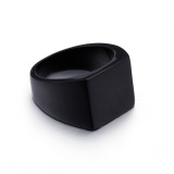 Глянцевое геометричное кольцо из нержавеющей стали подходит для мужчин и женщин, с печатью вашего логотипа, женский стиль