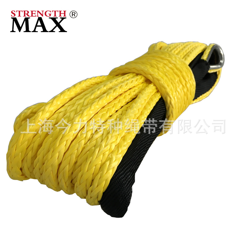 超强拉力拖车绳 高分子绳 绞盘绳 绞盘牵引绳