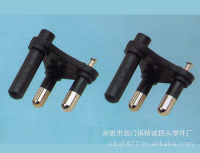 供应电源线插头,南非JC-A-007-1电源线插头支架 南非空心插头