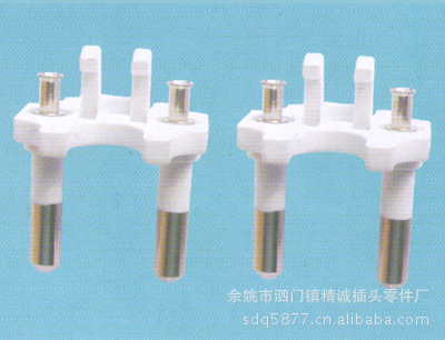 厂家供应二芯欧式插头一体支架 电线插头支架 XY-A-002-6内架插头