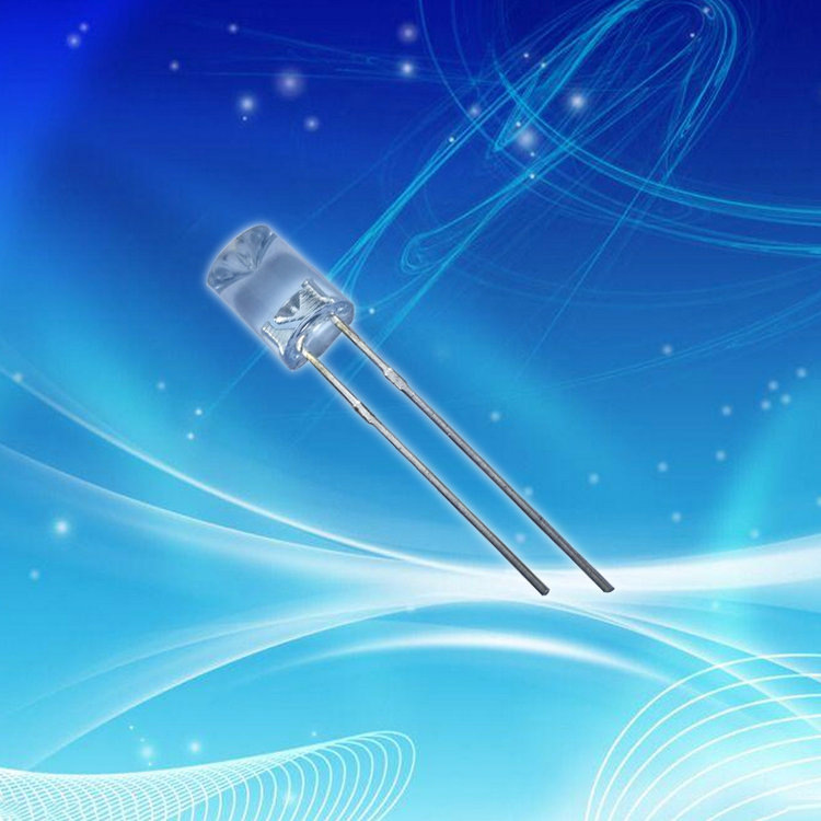 厂家销售灯串专用 F3/3mm内凹蓝色灯珠 5mm高亮蓝光LED发光二极管