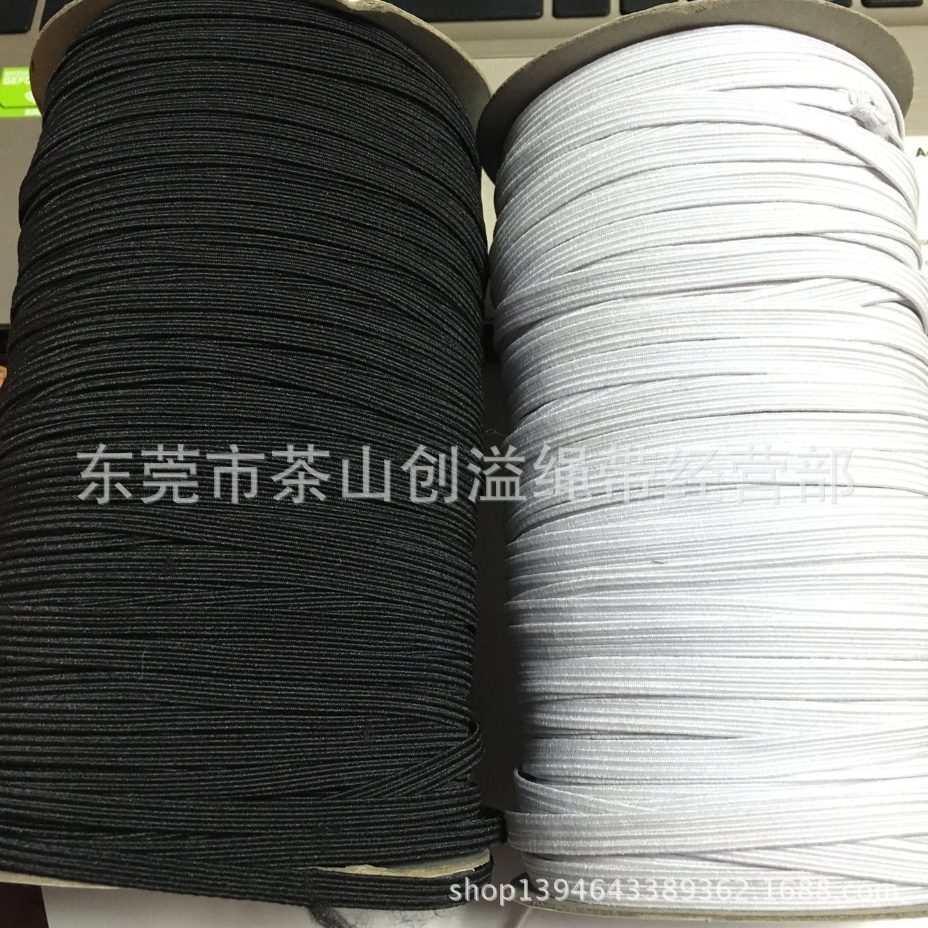 现货大量批发黑色白色走马橡筋扁松紧带3MM6MM9MM12MM15MM多规格