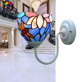 蒂凡尼蜻蜓led卧室欧式创意床头壁灯一件代发室内宾馆酒店床头灯