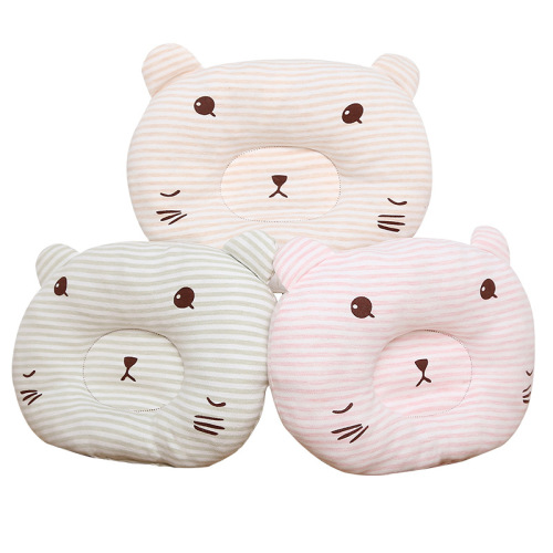 Love Poem Miao Anti-Tilt Baby Pillow, Cartoon Style Color Cotton Newborn Shaping Pillow, Skin-Friendly Breathable Baby Pillow