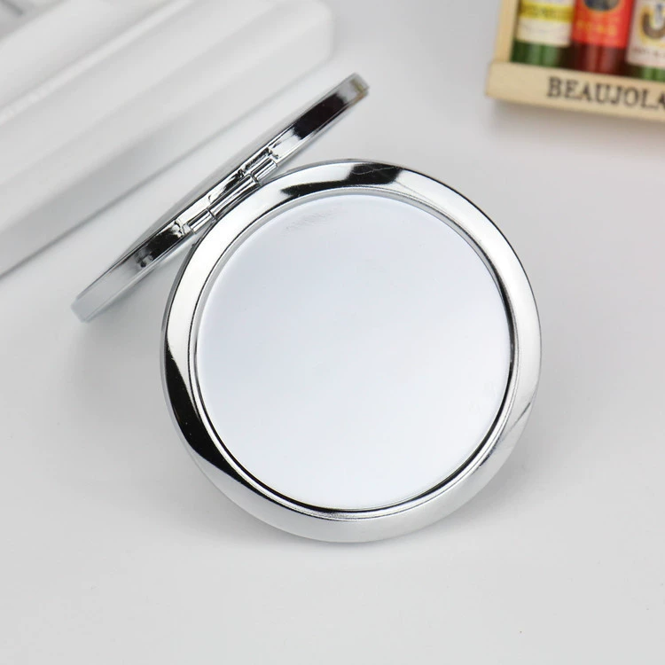 Factory production silver cosmetic solid mirror base handmade diy cosmetic mirror embryo aluminum sheet accessories customized gifts