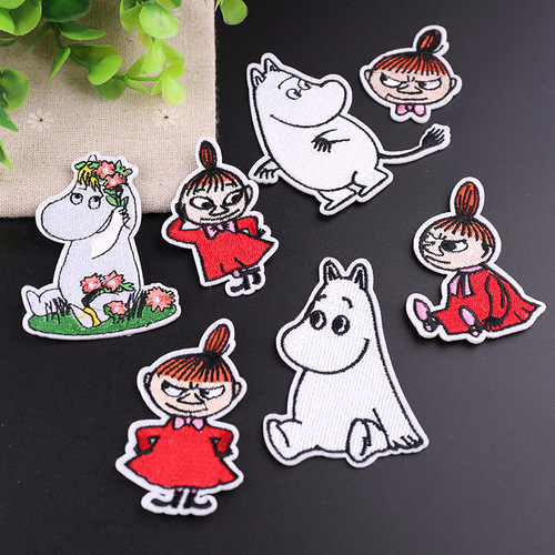 Yixiu cartoon computer embroidery chapter cute little girl animal clothes decoration patch sticker embroidery cloth sticker embroidery