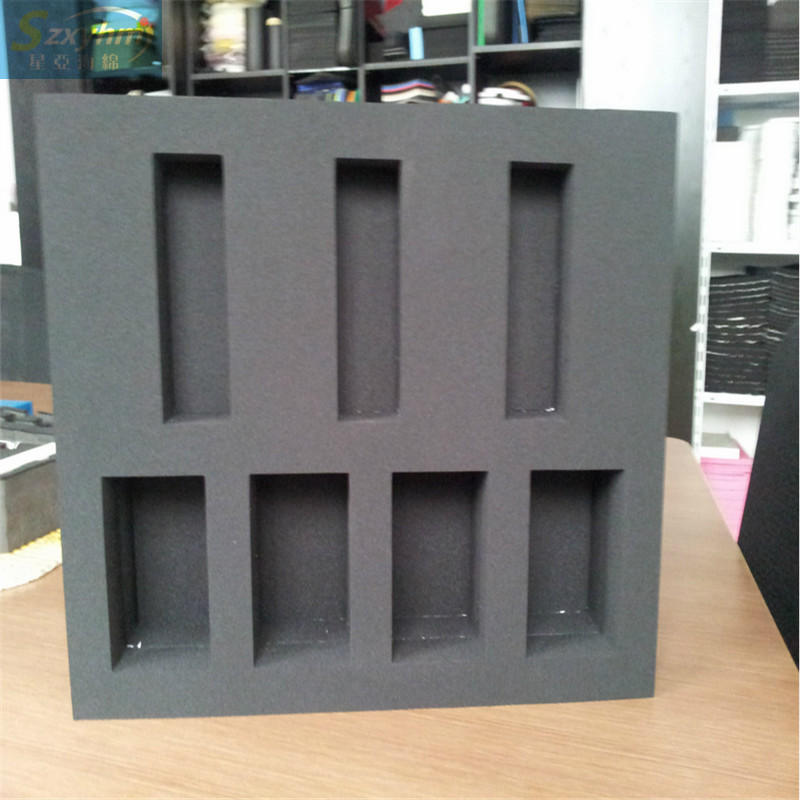 减震EVA不规则弧形海绵内衬雕刻镭射包装成型泡棉刀模防火EVA成型