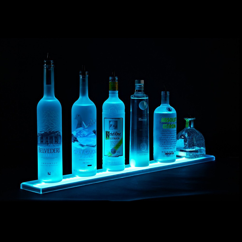 亚克力6瓶酒座 超薄发光酒座 LED发光酒座 单色/RGB变色遥控