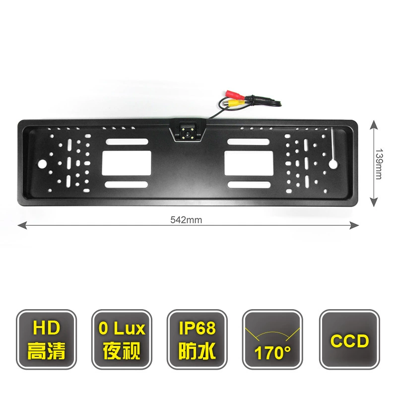 Европейская рамка HD LED камера заднего вида CCD заднего изображения камера для номера