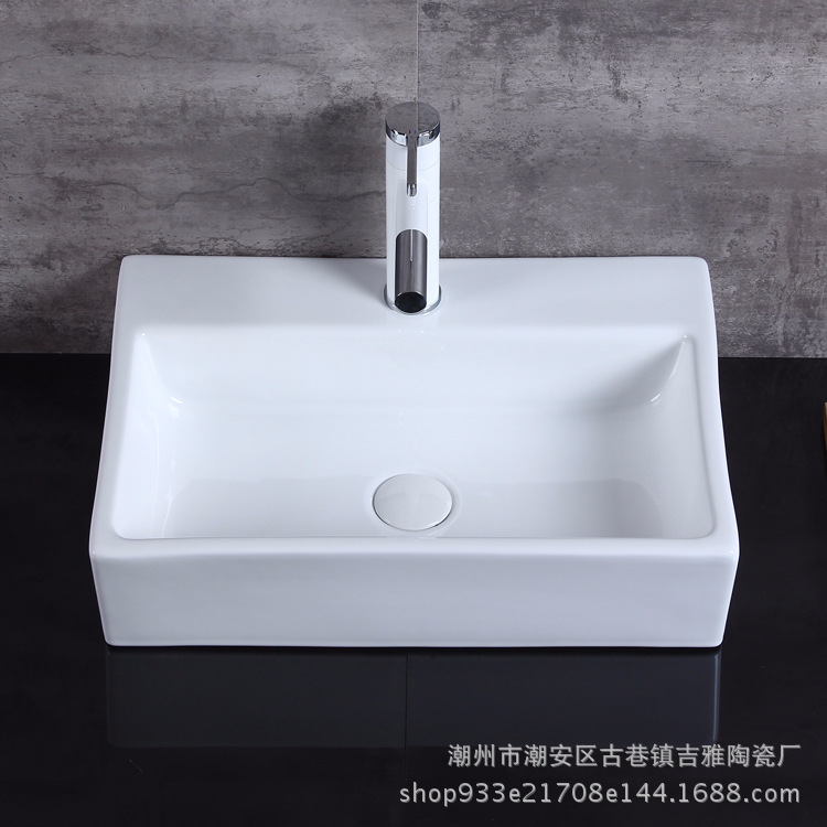 Jiya fábrica al por mayor Mesa lavabo simple cara arte lavabo cerámica lavabo baño lavabo 5548