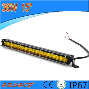 Avtomobil Ofroudu LED Ön Bamper Dam İşığı, Sarı Duman İşığı, Ultra-nazik 36W Zolaq İşığı