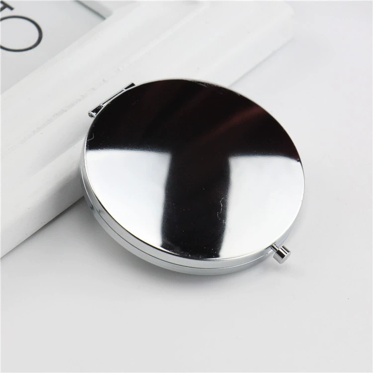 Factory production silver cosmetic solid mirror base handmade diy cosmetic mirror embryo aluminum sheet accessories customized gifts