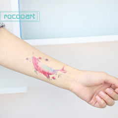 跨境防水汗紋身貼紙 個性時尚男女款小花臂文身貼 唯美可愛一次性