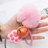 Pink+pink rope+pink hair ball+yellow orange bell