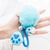 Blue+blue rope+blue hair ball+blue and white bell